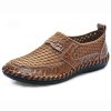 586485441 Breathable Mesh Shoes Italy Loafers Mens Casual Shoes Genuine Leather Slip On Brand Shoes Man