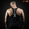 586486350 Mens Fitness Vest, Muscle Exercise Tight Fitting Shirt, Quick Drying Top, Fitness Suit, Muscle Training, Sleeveless