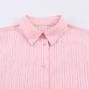 586484941 Commuting style loose and versatile striped shirt