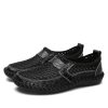586485436 Breathable Mesh Shoes Italy Loafers Mens Casual Shoes Genuine Leather Slip On Brand Shoes Man