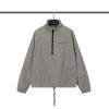 586486254 FOG Double Thread ESSENTIALS Half Zip Mens Trendy American INS Jacket Coat Windbreaker Spring and Autumn