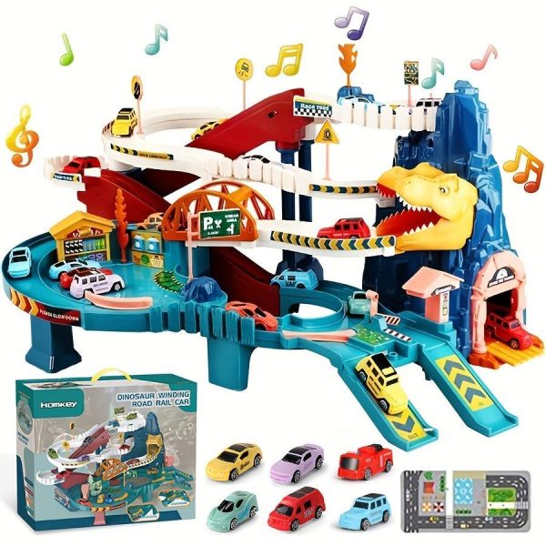 Dinosaur Mountain Adventure Track Toy Set Includes Roller Coaster, Mini Car, And Screwdriver In-Store Pickup Only