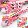 aa2b41f9-0597-443c-b39e-5005af2d6023.jpg Cute Transforming Truck Toy Expandable Racetrack & Vehicle Storage Set Portable Carrier With Mini Cars Toy For Girls Ages 3 And Up,Pickup Only
