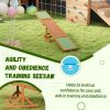 ad12b300-3307-4405-a6a3-e9890ed8e0ff.jpg Wooden Dog Agility Seesaw for Training and Exercise, Weather Resistant, 83" L x 16" W x 14" H, Orange