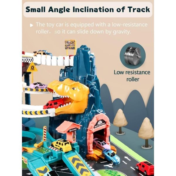 Dinosaur Mountain Adventure Track Toy Set Includes Roller Coaster, Mini Car, And Screwdriver In-Store Pickup Only