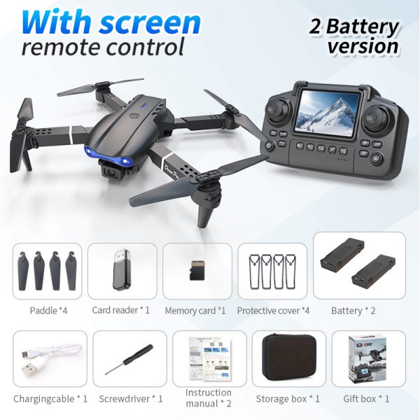 be94f632-15c9-4516-9353-195977fd5326.jpg E99 Dual-Battery Drone With Screen