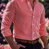 c1159860-38ba-442c-8046-8134e58268de.jpg Ins Stripe Printed Long Sleeve Shirt Men Fashion Casual Lapel Button Top Clothing