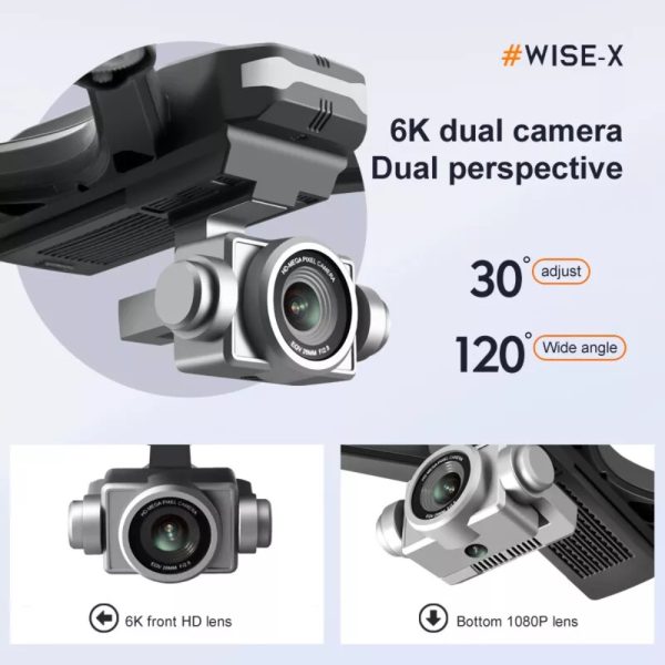 cebcdada-3b4d-4b61-9438-537121dea480.jpg V14 Professional Drone 6K HD Dual Camera Wifi FPV Portable RC Quadcopter 2 BATTERY,Drones Suitable For Adults & Beginners.Logistics Is Randomly Sent By UPS,USPS,Self-pickup.