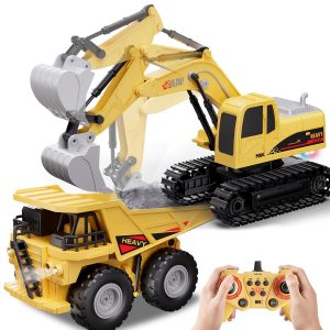 Remote Control Excavator Construction Vehicle Set  Educational Construction Toy For Children