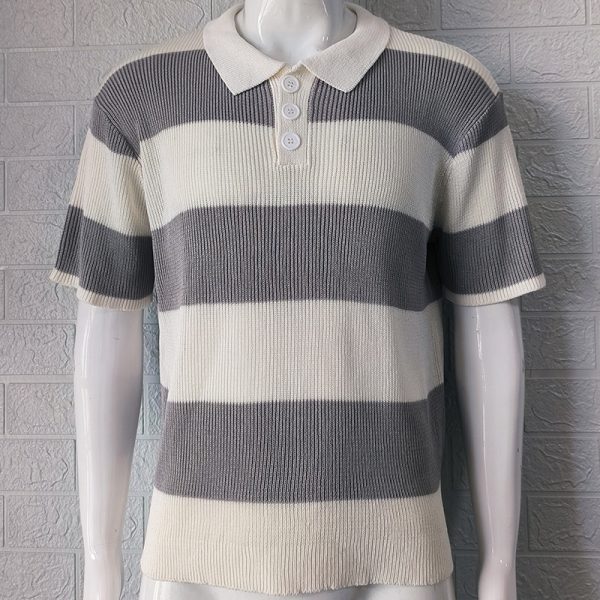 ee8cdbc5-e3c4-4bf7-a3ce-79740df6b0ec-3.jpg Mens Clothing Summer Fashion Lapel Sweater Short Sleeve Men Clothing Men Wears