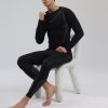 fe294cab-a9dc-418f-9e3b-c338ebdeb783-1.jpg Men Thermal Underwear Set Shirt Pants Autumn Slim Fit Thermal Underwear Top Bottom Set Black S